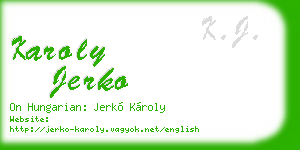 karoly jerko business card