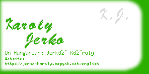 karoly jerko business card